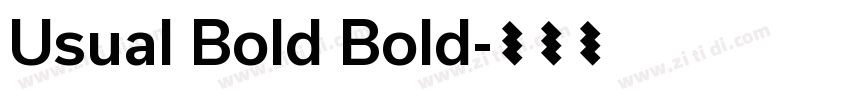 Usual Bold Bold字体转换